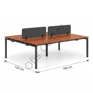 Haks Mini Dörtlü Çalışma Masası | Modern 4 Kişilik Workstation Çözümü