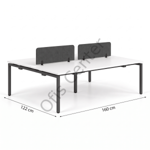 Haks Mini Dörtlü Çalışma Masası | Modern 4 Kişilik Workstation Çözümü