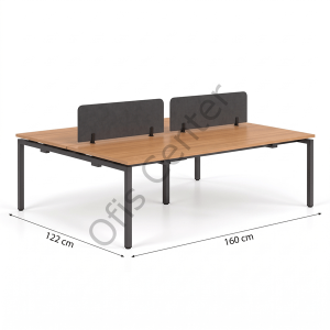 Haks Mini Dörtlü Çalışma Masası | Modern 4 Kişilik Workstation Çözümü