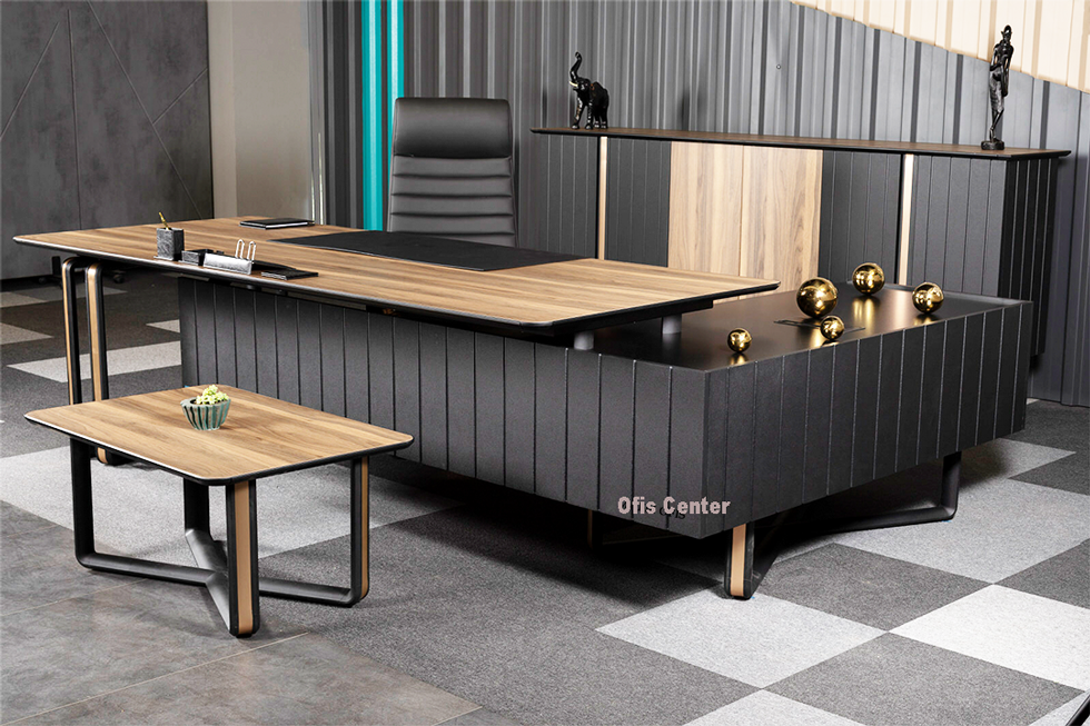 Efor Ofis ve Büro Makam Takımı 240 cm Masalı 240 cm dolaplı