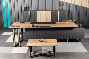 Efor Ofis ve Büro Makam Takımı 240 cm Masalı 240 cm dolaplı