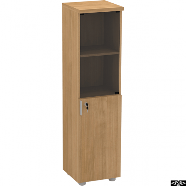 160X40 cm Yarım Kapaklı  Üstü Camlı Ofis ve Büro Dolap