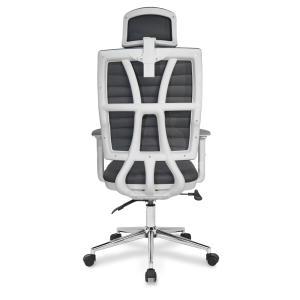 Jumbo Beyaz Gövde Deri Döşemeli Çalışma Koltuk