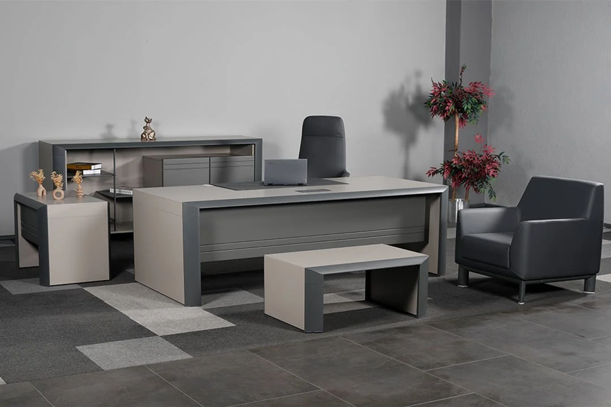 Yalın Ofis ve Büro Makam Takımı ( 220 cm Masalı )