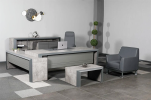 Yalın Etejerli Ofis ve Büro Takım ( 264 cm Masalı )