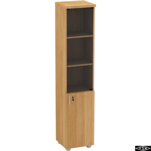 190x40 cm Yarım Kapaklı  Üstü Camlı Ofis ve Büro Dolap