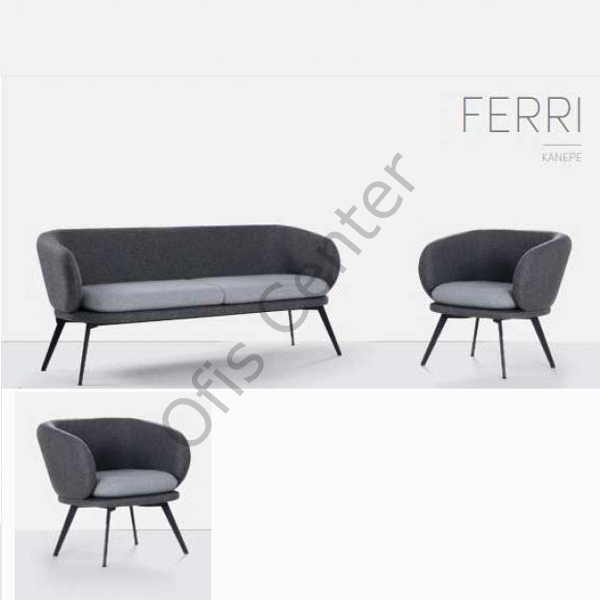 Ferri Kanepe Takımı 1 adet 3 lü, 2 adet  tekli