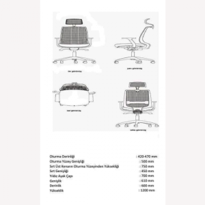 Merkür PA 000 Ofis ve Büro Müdür Koltuk Ayarlı Kol