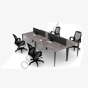 Exen Ofis Büro Dört'lü Ayrılabilir W Masa 280 cm