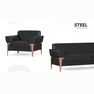 Steel İkili Ofis Büro Kanepe