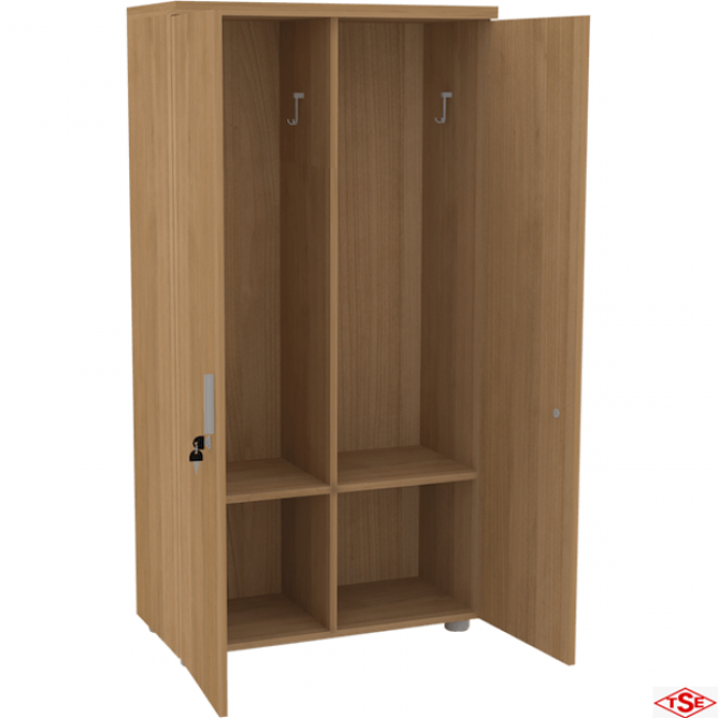 160’lık Ortadan Dikmeli Ofis ve Büro Vestiyer Dolap (Derinlik 40 cm