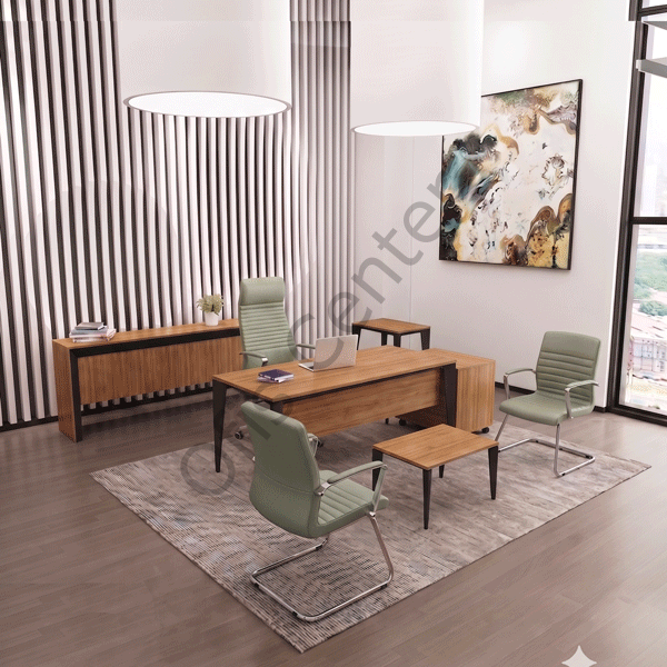 Exen Ofis ve Büro Masa Takımı 160 cm Masalı