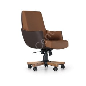 Asos 100 N-Ahşap Ofis Büro Şef&Toplantı Koltuk