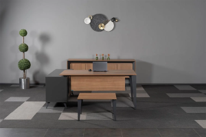 Exen Etejerli Ofis ve Büro Masa Takımı 165 cm Masalı