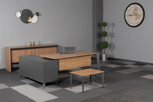 Exen Etejerli Ofis ve Büro Masa Takımı 165 cm Masalı