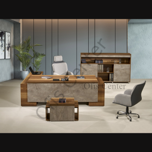 Erva Stone Ofis Büro Takım 240 cm Masalı