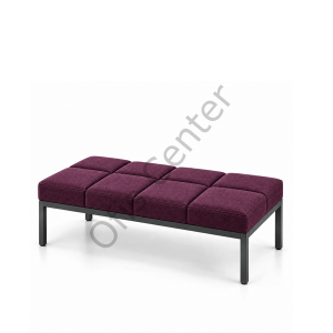 Seri İkili Puf 100x50x45h | Metal Ayaklı Modern Ofis & Bekleme Bankı