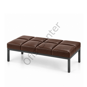 Seri İkili Puf 100x50x45h | Metal Ayaklı Modern Ofis & Bekleme Bankı